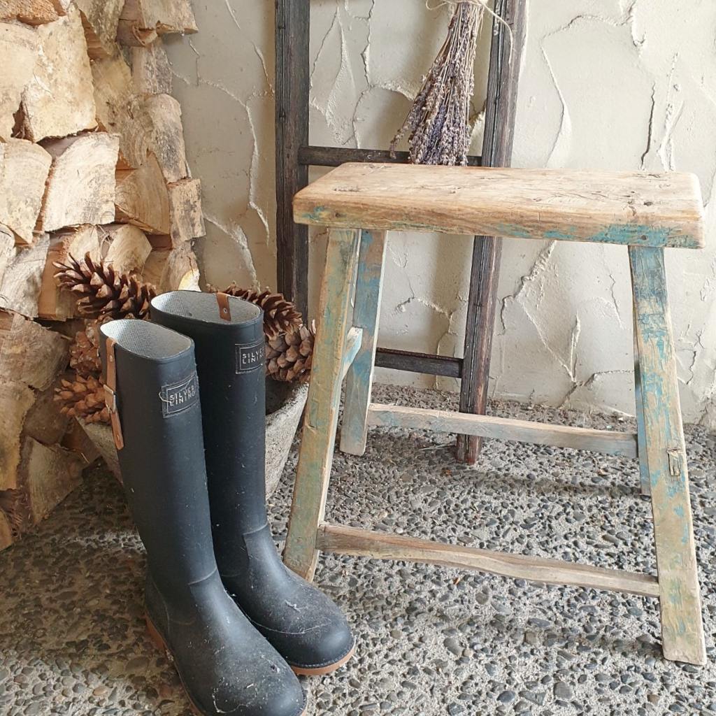 Antique Blue Stool