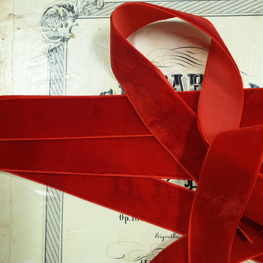 Red Wide Velvet Ribbon