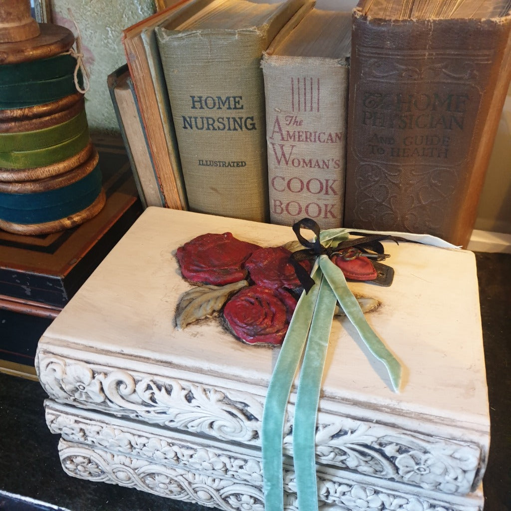 Decorative Stack of Books | Roses