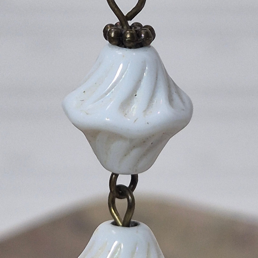 Porcelain White Duo Earrings