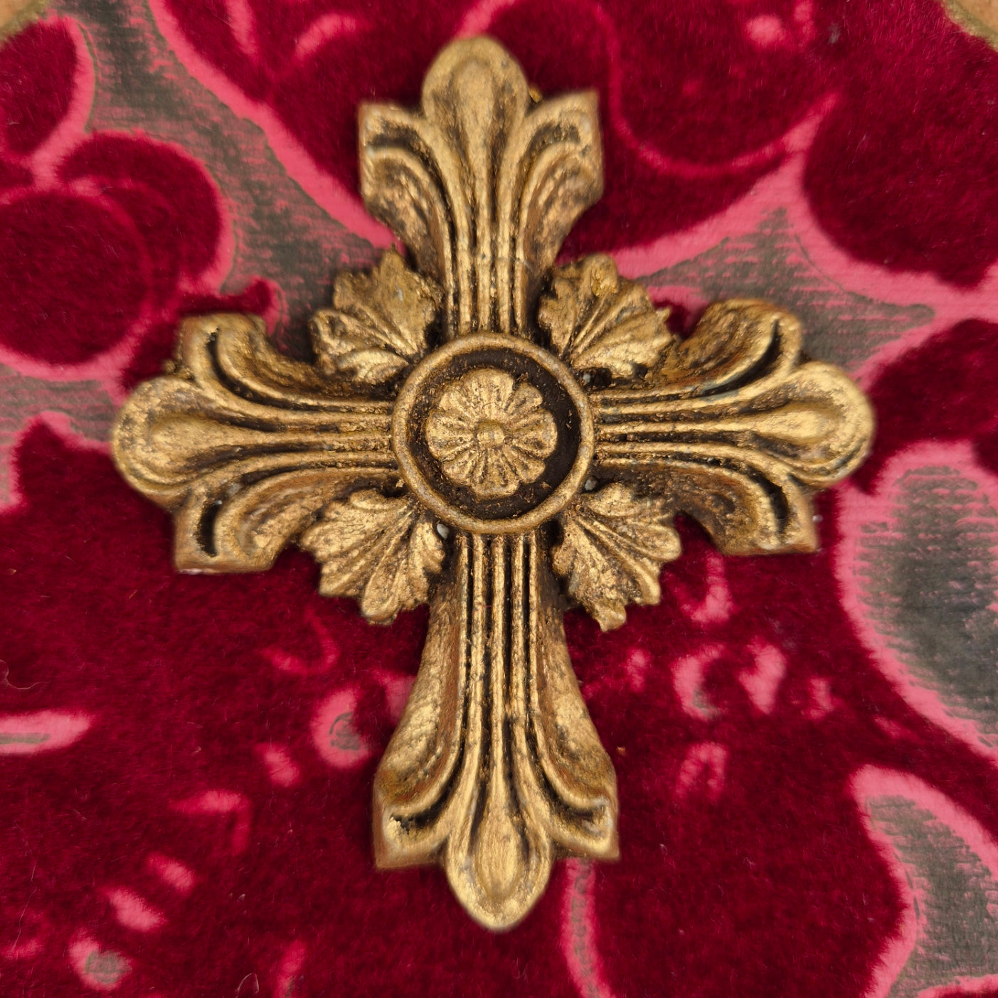 Velvet Crucifix Wall Plaque