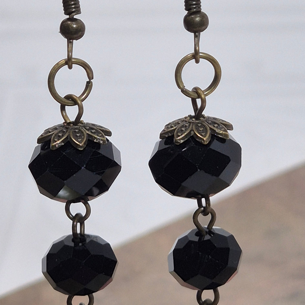 Black Trio Close Up Earrings
