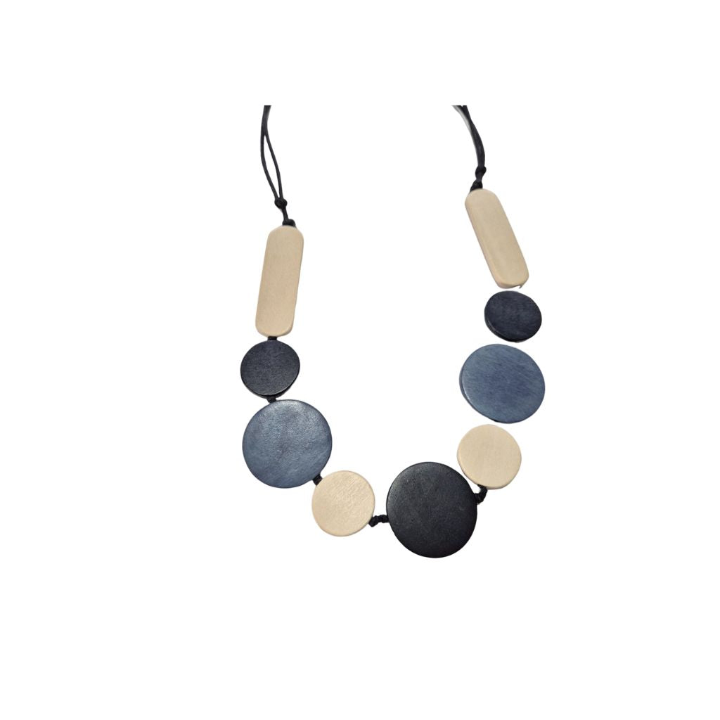 Black White Grey Necklace Close Up