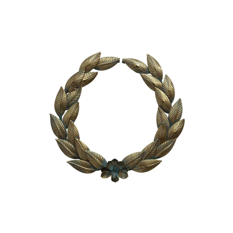 Gold laurel wreath on a white background