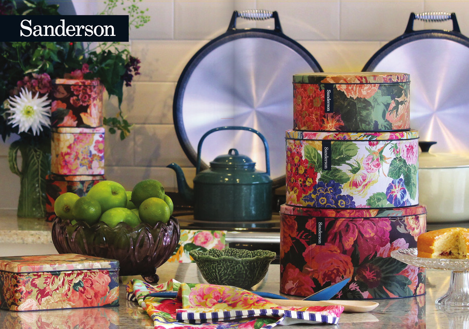 Sanderson Rose Peony Bakery Tin