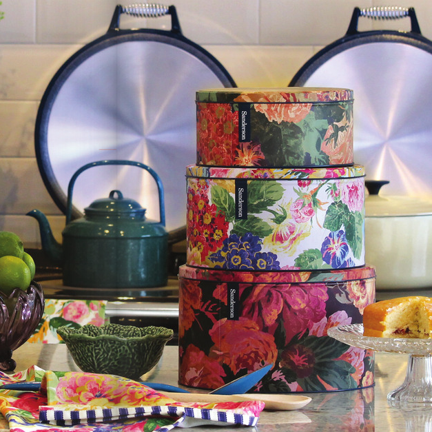 Sanderson Rose Peony Round Cake Tin