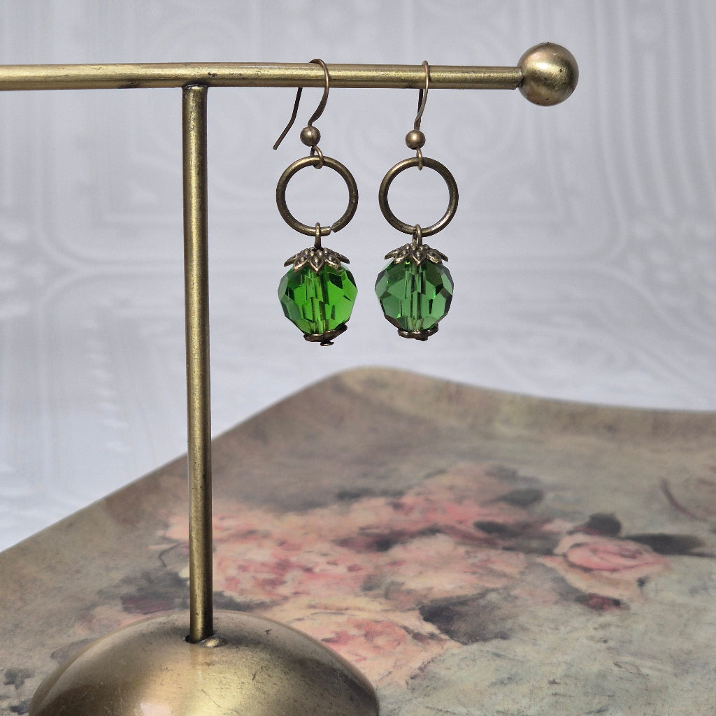 Crystal Green Earrings