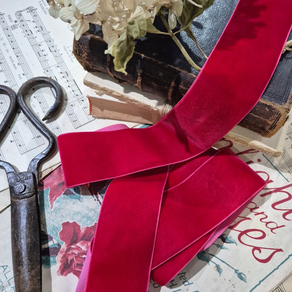 Extra Wide Red Velvet Ribbon