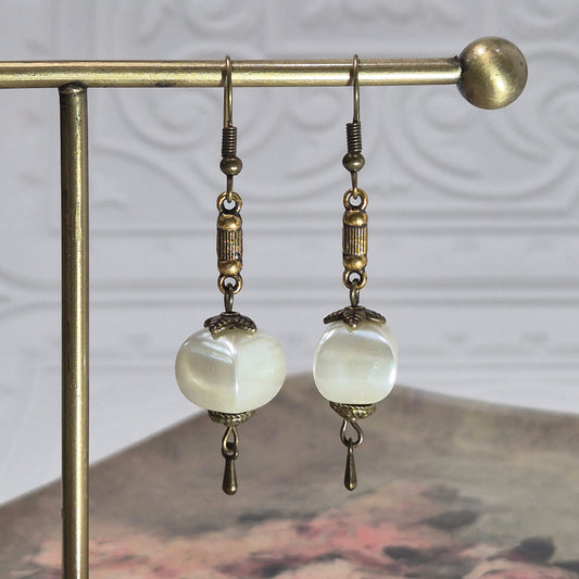 Golden Pearl Earrings