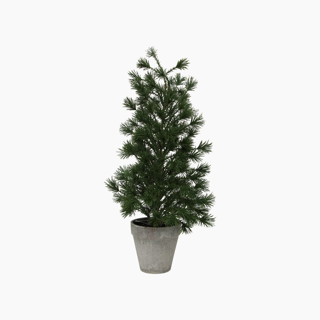 Potted artificial Christmas tree