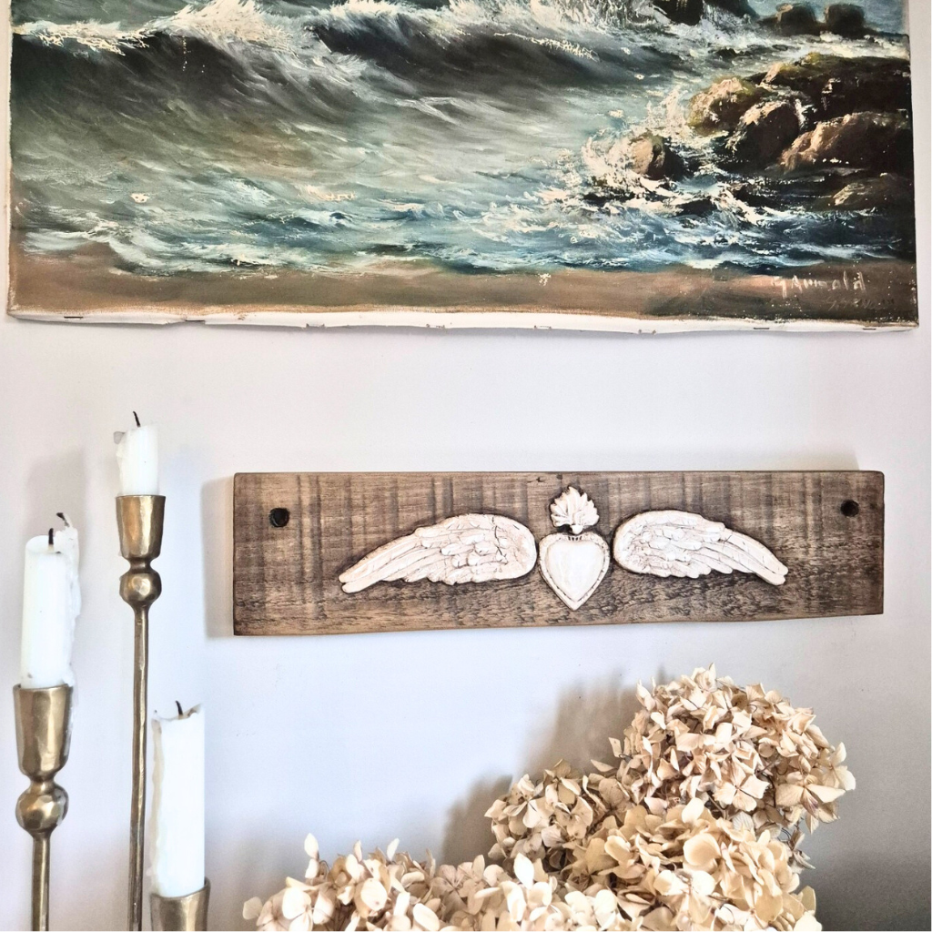 Rustic Angel Wings Plaque