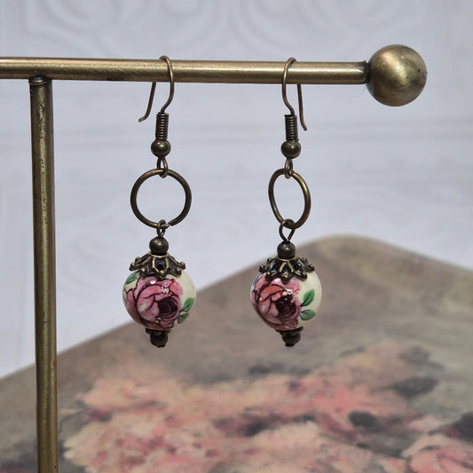 Shabby Chic Floral Earrings