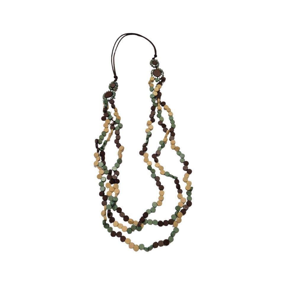 Teal Earth Multi Strand Necklace Main