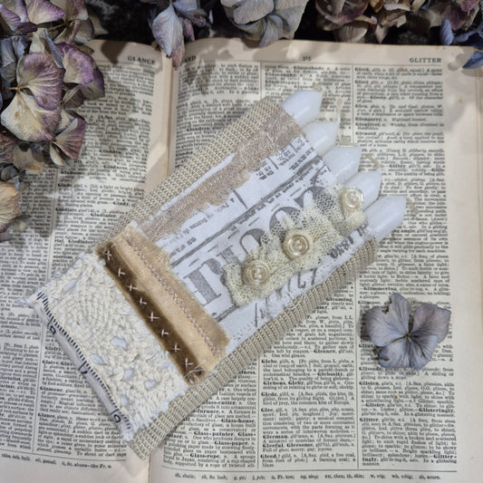 Velvet Carol Candle Gift Bag