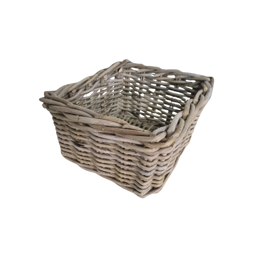 Willow Storage Basket Side View