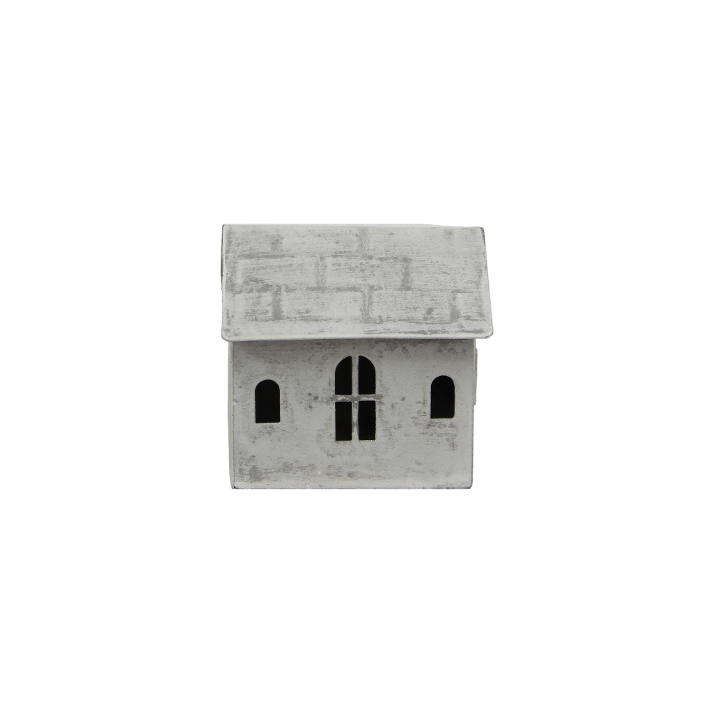 Small Zinc house-shaped Tealight Holder