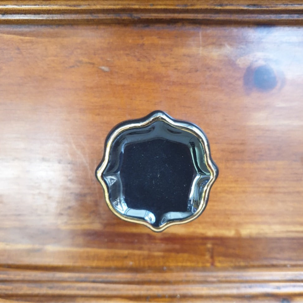 Regent Black Gold Ceramic Knob