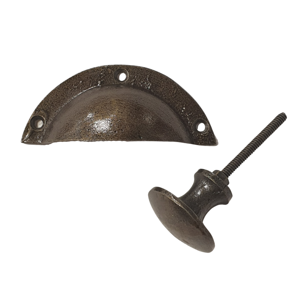 Industrial Cup Handle | Antique Brass
