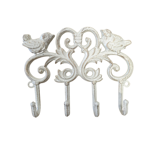 Sparrow 4 Hook Hanger | Cream