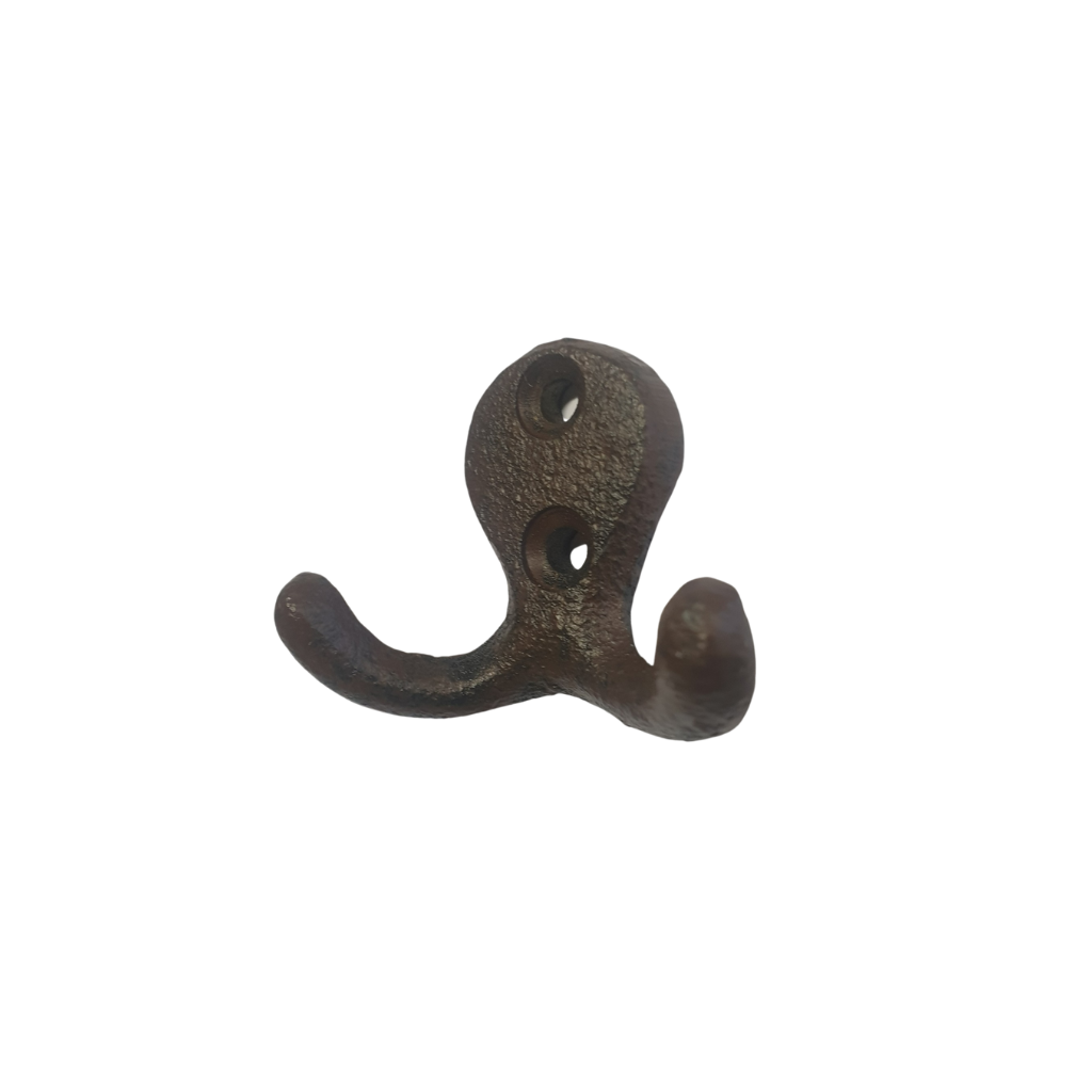 Double Cast Iron Key Hook