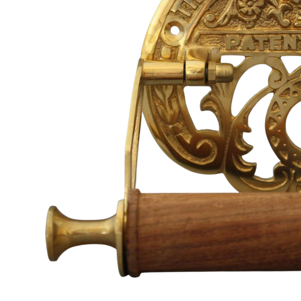 Crown Toilet Roll Holder | Brass