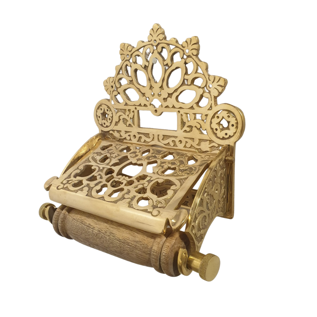 Victorian Lidded Toilet Roll Holder | Brass SECOND