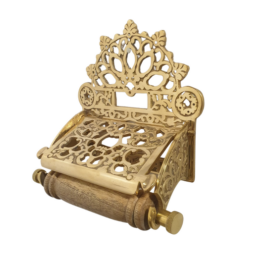 Victorian Lidded Toilet Roll Holder | Brass SECOND