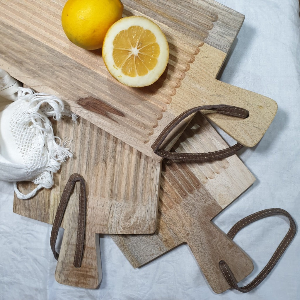 Ridged Wooden Serving Boards