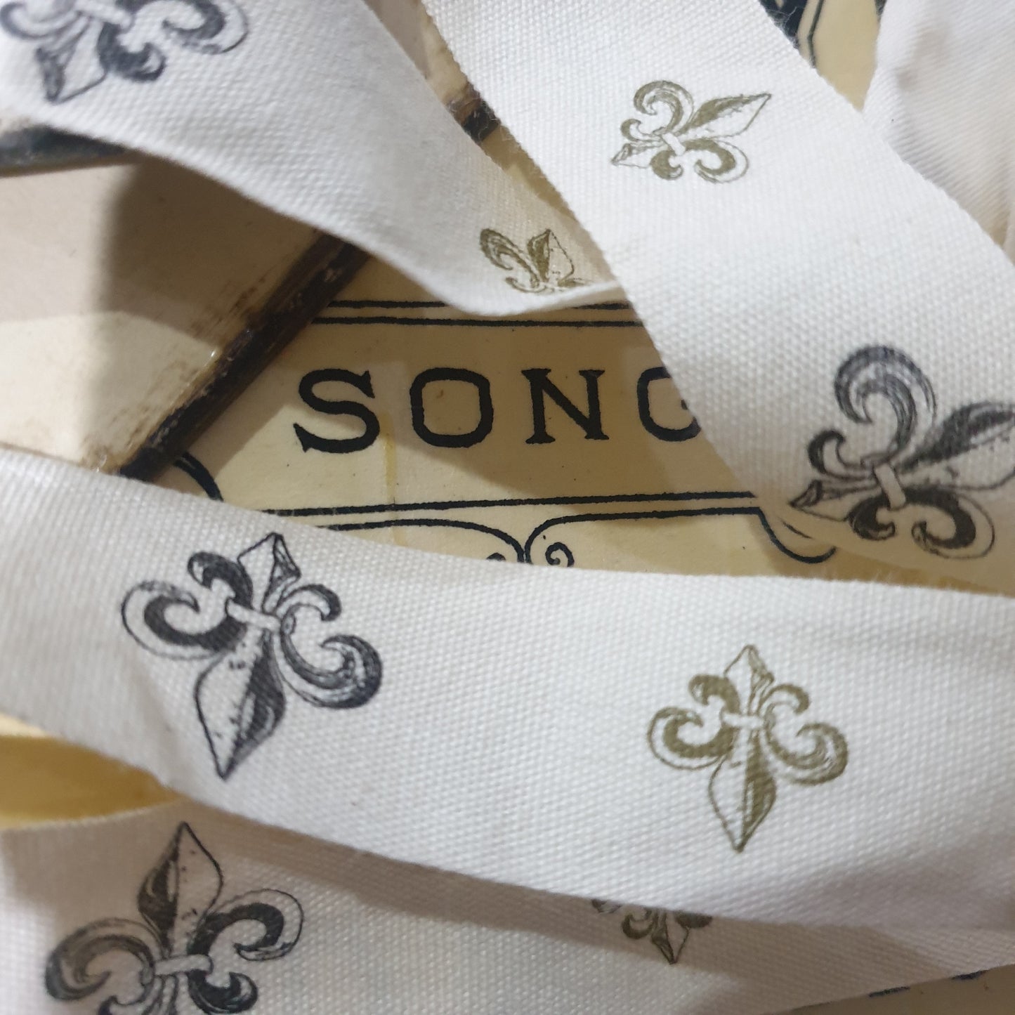 Cotton Fleur De Lis Ribbon