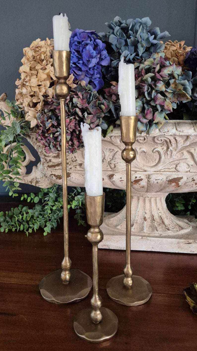 Slender Gold Candlesticks