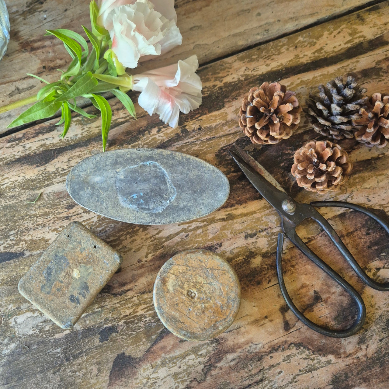 Vintage Flower Frog Pins | Set of 3