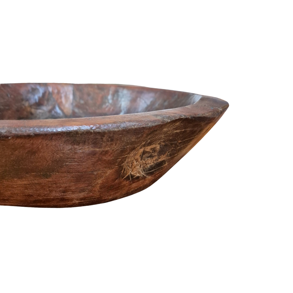 Original Large Vintage Wooden Bowl