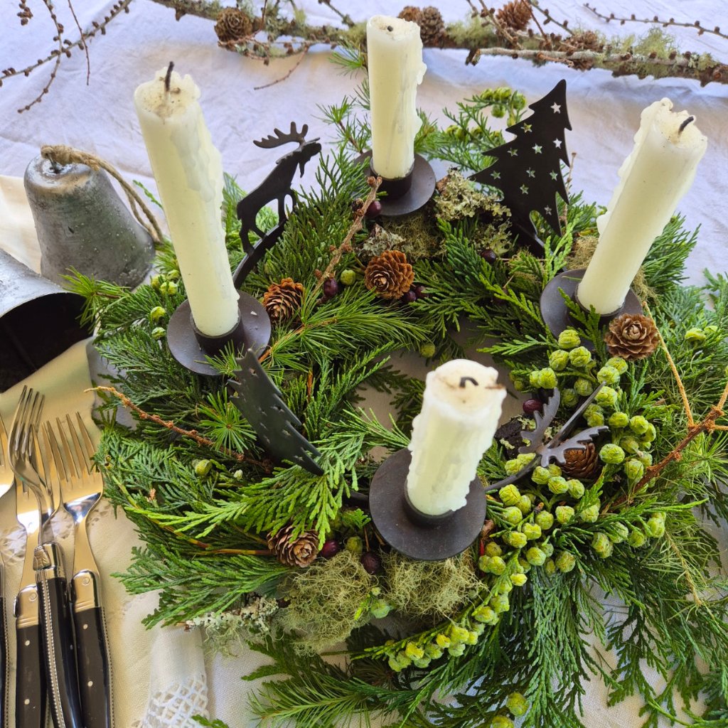 Advent Christmas Wreath Candle Holder