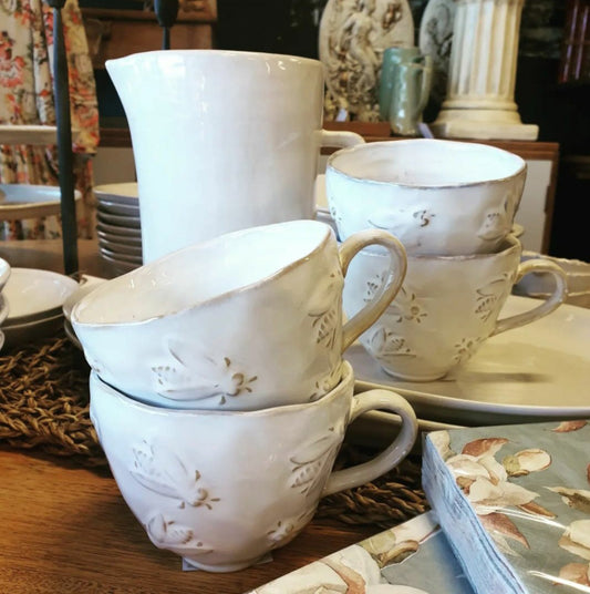 Ceramic Bee Embossed Coffee Mug by CC Interiors