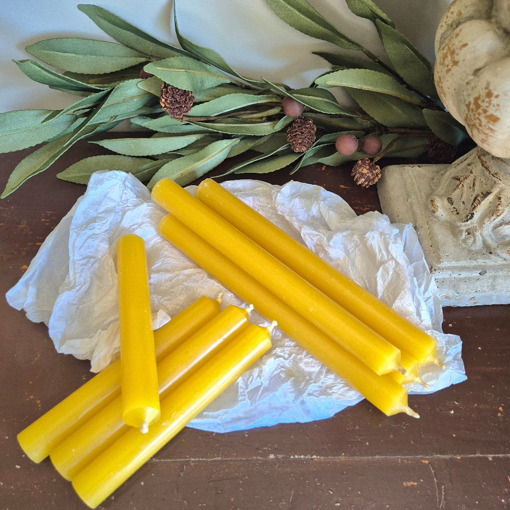 NZ Made Beeswax Taper Candles