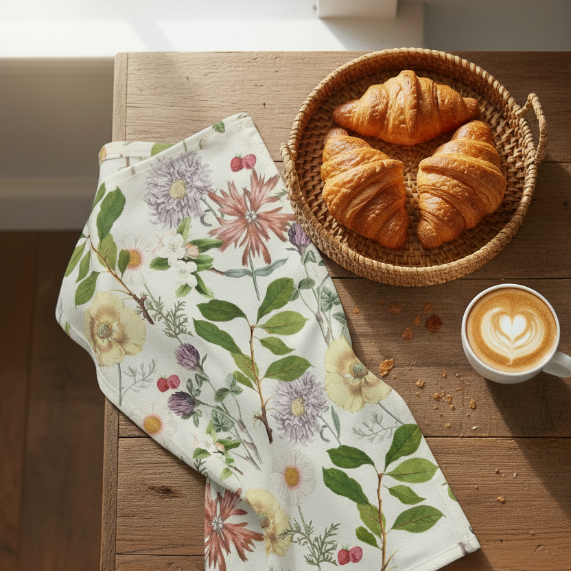 Berry & Bloom Tea Towel | 100% Pure Linen