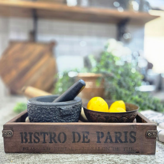 Bistro De Paris Wooden Tray