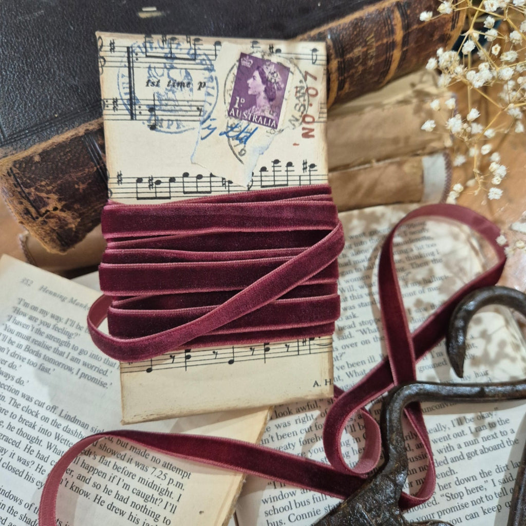 Burgundy Velvet Ribbon
