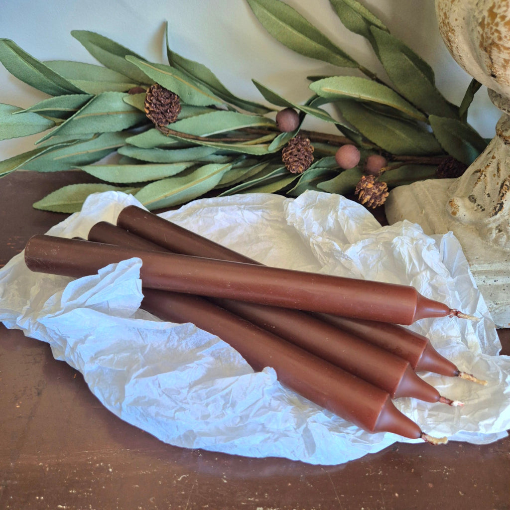 Chocolate taper candles