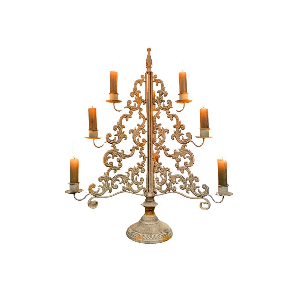 Metal Christmas Tree Candelabra