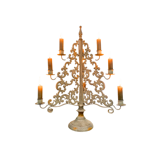 Metal Christmas Tree Candelabra