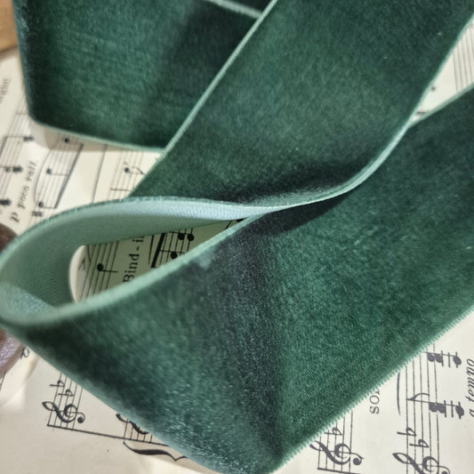 Hunter Green Extra Wide Velvet Ribbon