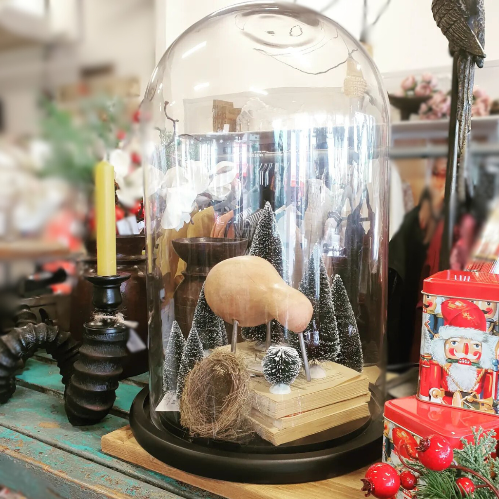 Glass Cloche Dome with Base