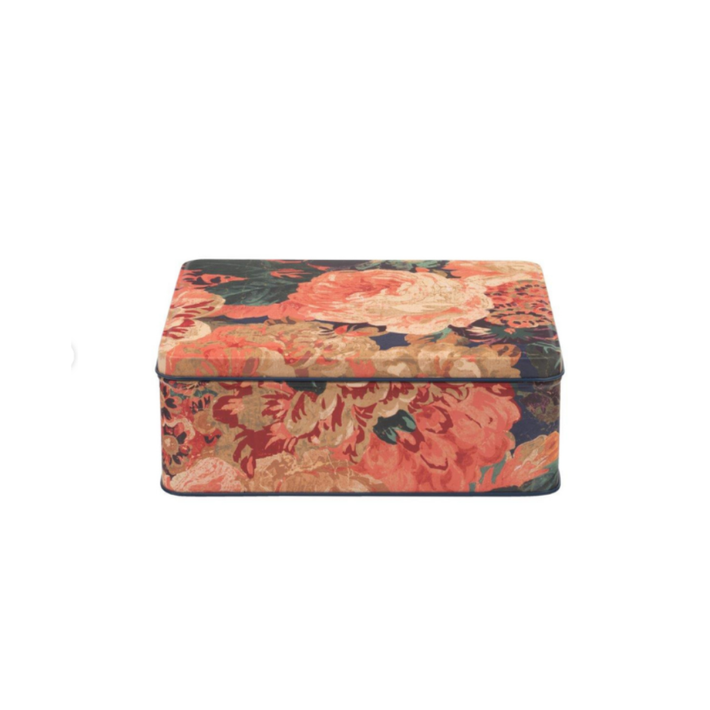Sanderson Peony and Roses Rectangle Tin