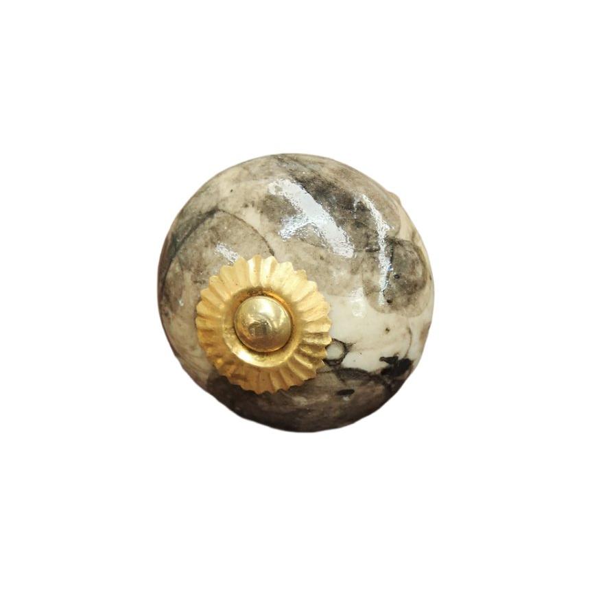 Earth Marble Ceramic Knob