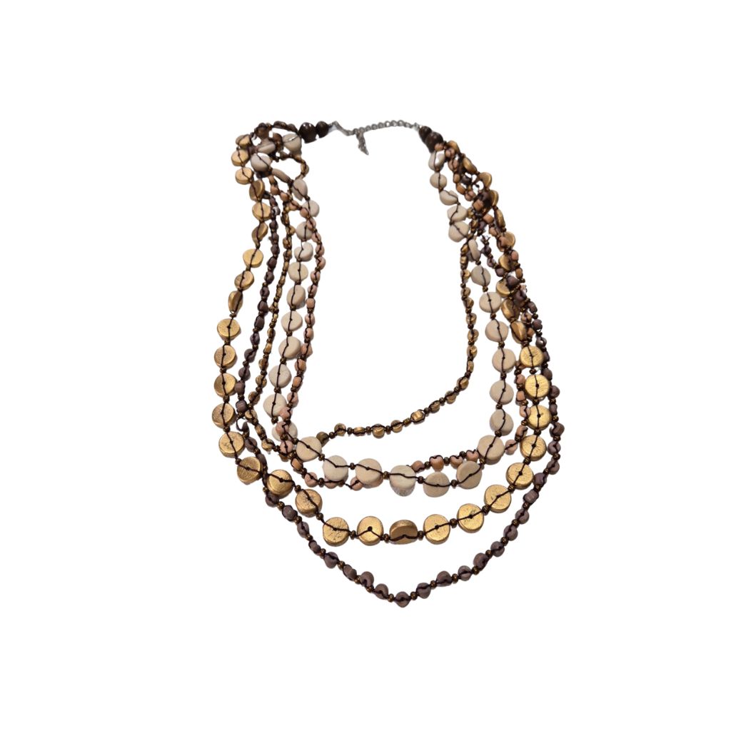 Golden Multi Strand Necklace