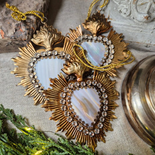 Hanging_Jewelled_gold Heart_Decor