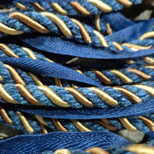 Navy and Gold Twisted Cord