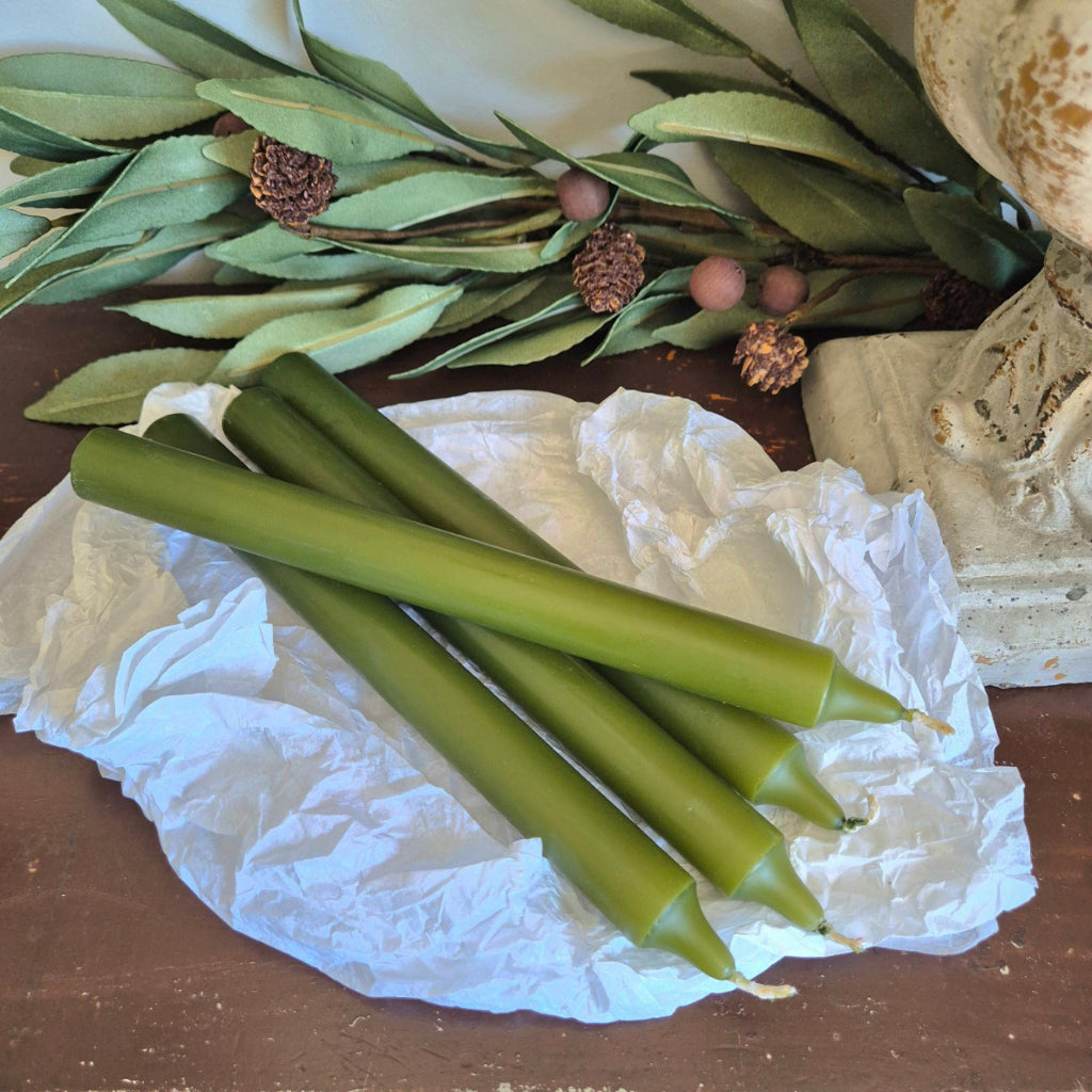 Olive Household Taper Candles
