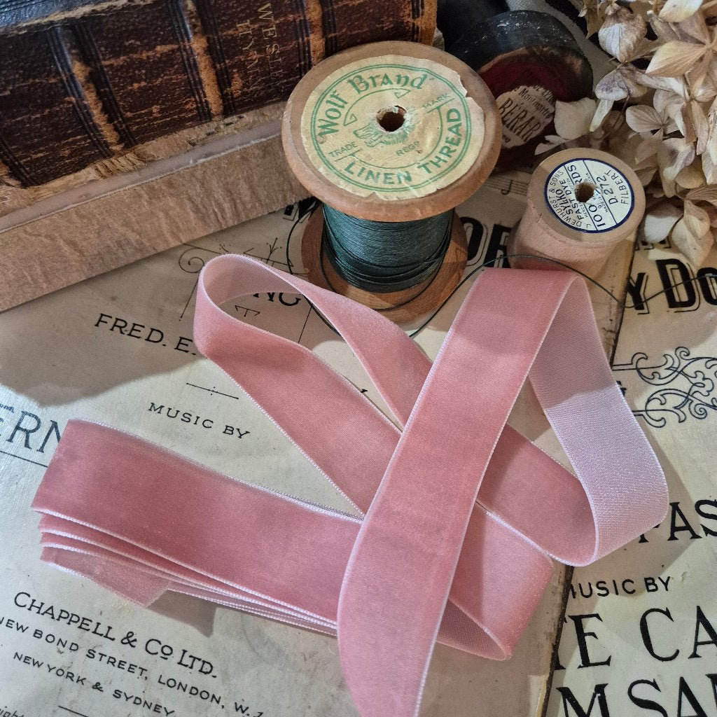 Pink Wide Width Velvet Ribbon